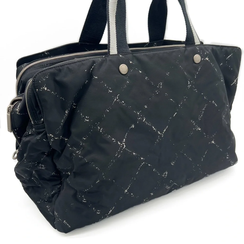CHANEL Travel Line  Nylon Weekender Travel Bag Black - Picture 10 of 16